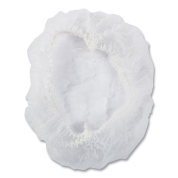 HAIRNETS AND HAIR RESTRAINTS | AmerCareRoyal RP110NWP 21 in. Pleated Polypropylene Latex-Free Operating Room Cap - White (1000/Carton)