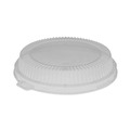 Food Containers & Lids | Pactiv Corp. YCI800120000 ClearView 8.88 in. x 8.88 in. x 0.75 in. Fluted Plastic Dome-Style Lid with Tabs - Clear image number 0
