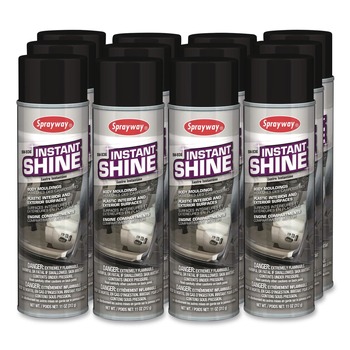 Sprayway 1000007779 12 oz. Aerosol Can Instant Shine Silicone Spray (12/Carton)