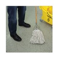 Mop Handles | Boardwalk BWK601 Quick Change 0.88 in. Diameter x 54 in. Metal Head Wooden Mop Handle - Junior, Natural image number 5