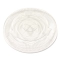 Cup Lids | Boardwalk BWKPET912STRAWPK 9 oz. to 12 oz. Crystal-Clear Cold Cup Straw-Slot Lids - Clear (100/Pack) image number 1