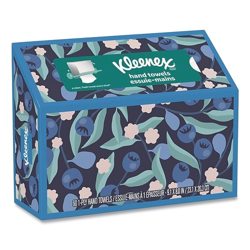 Perforated Roll & Hand Towels | Kleenex 38586 8 in. x 9.1 in. 1-Ply Everyday Hand Towels - White (60/Box) image number 0