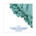 Mop Heads | Boardwalk BWK1200MCT EcoMop Recycled Fiber Looped-End Mop Head - Medium, Green (12/Carton) image number 6