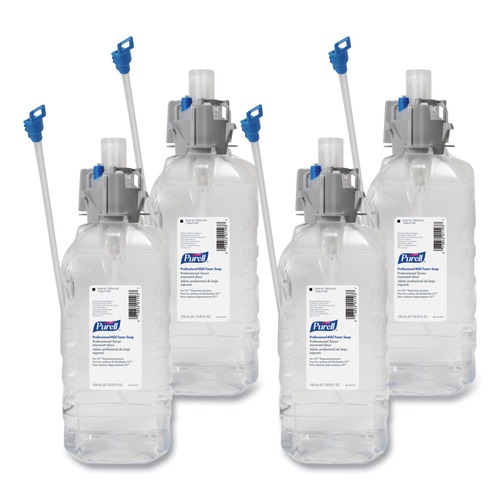 Soap Refills | PURELL 8565-04 1500 ml Fragrance-Free Professional Mild Foam Soap for Cx, Cxi, Cxt Dispensers (4/Carton) image number 0