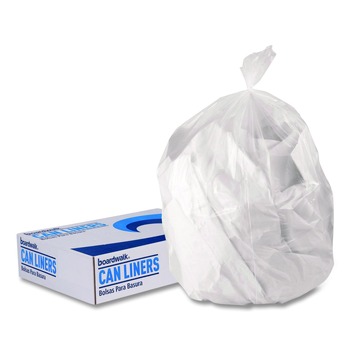 Boardwalk Z8648VNKR01 43 in. x 48 in. 56-Gallon 16 mic. Perforated Roll High-Density Can Liners (200/Carton)