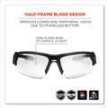 Safety Glasses | Ergodyne 52000 Skullerz Dagr Nylon/Polycarb Safety Glasses - Black Frame/Clear Lens image number 1