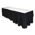 Table Covers & Skirts | Tablemate LS2914-BK 29 in. x 14 ft. Polyester Table Set Linen-Like Table Skirting - Black image number 3