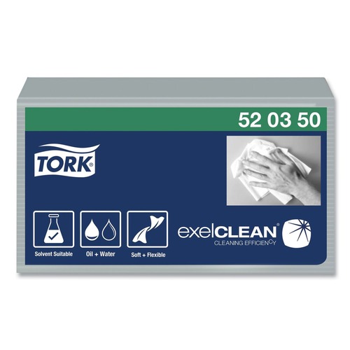 Perforated Roll & Hand Towels | Tork 520350 1-Ply 12.6 in. x 15.16 in. Industrial Cleaning Cloths - Gray (55/Carton) image number 0