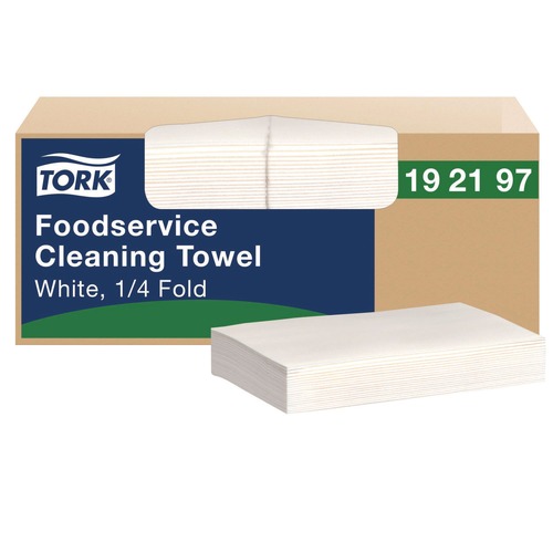 Cleaning Cloths & Wipes | Tork 192197 1-Ply 5 x 10.75 Foodservice Cleaning Towel - White (1/Carton) image number 0