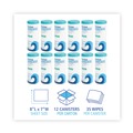 Cleaning Cloths & Wipes | Boardwalk BWK454W35 7 in. x 8 in. Disinfecting Wipes - Fresh Scent (12 Canisters/Carton) image number 5