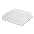 Food Containers & Lids | Handi-Foil 4048DL 8.25 in. x 8.25 in. x 1.5 in. Plastic Dome Lid - Clear (500/Carton) image number 3