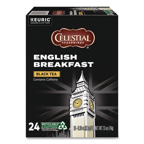 Coffee - Caffeinated | Celestial Seasonings 5000330008 Black Tea K-Cups - English Breakfast (24/Box) image number 0