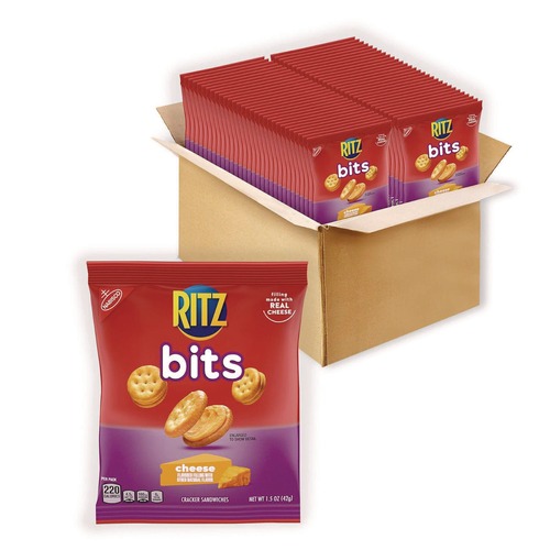 Snacks | Nabisco KRF06834 Ritz Bits 1.5 oz. Packs Crackers - Cheese (60/Carton) image number 0