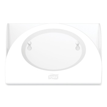 Tork 655300 8.42 in. x 4.22 in. x 5.74 in. Small Bracket Wiper Dispenser - White