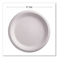 Plates | Eco-Products EP-P013NFA Vanguard 9 in. diameter Renewable and Compostable Sugarcane Plates - White (500/Carton) image number 2