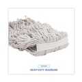 Mop Heads | Boardwalk BWKCM02032S #32 Cut-End Cotton Mop Head - White (12/Carton) image number 7