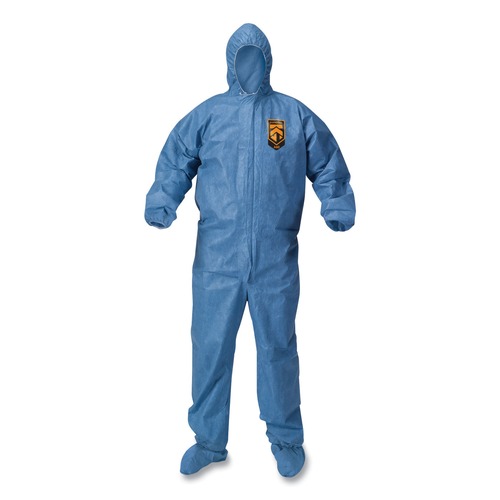 Cleaning Cloths & Wipes | KleenGuard 45355 A65 Flame-Resistant Hood and Boot Coveralls - 2XL, Blue (25/Carton) image number 0