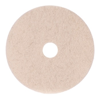 Boardwalk BWK4019NHE 19 in. Diameter Natural Hog Hair Burnishing Floor Pads - Tan (5/Carton)