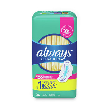  | Always 80724761 Regular Ultra Thin Pads (6/Carton)