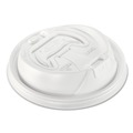 Cup Lids | Dart 16RCL Optima Reclosable Lids for 12 - 24 oz. Hot Cups - White (100/Pack) image number 1