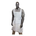 Cleaning Cloths & Wipes | AmerCareRoyal 28462A 28 in. x 46 in. One Size Fits All Poly Apron - White (500/Carton) image number 1