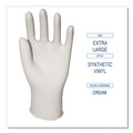 Food Service Disposable & Single Use Gloves | Boardwalk BWK315XLBX 4 mil 9.5 in. Long Powder-Free Synthetic Vinyl Gloves - Extra Large, Beige (100/Box) image number 4