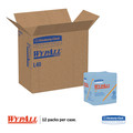 Perforated Roll & Hand Towels | WypAll 05776 L40 1/4 Fold 12.5 in. x 12 in. Wiper - Blue (56/Box, 12 Boxes/Carton) image number 1