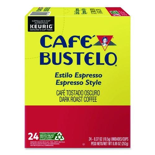 Coffee - Caffeinated | Cafe Bustelo 5000363549 K-Cups - Espresso (24/Box) image number 0