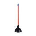 Toilet Plungers | Boardwalk BWK09201EA 18 in. Plastic Handle Toilet Plunger for 5-5/8 in. Bowls - Red/Black image number 0