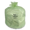 Repro Trash Bags | Heritage Y8046TE R01 BioTuf 45 Gallon 40 in. x 46 in. Compostable Can Liners - Green (100-Piece/Carton) image number 1