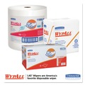 Perforated Roll & Hand Towels | WypAll 05860 19.5 in. x 42 in. L40 Dry Up Towels - White (200 Towels/Carton) image number 3