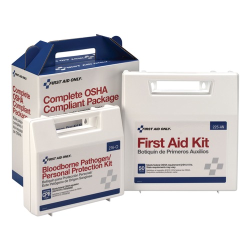 First Aid Kits | First Aid Only 228-CP 229-Piece ANSI/OSHA Compliant First Aid Kit for 50 People with Plastic Case image number 0