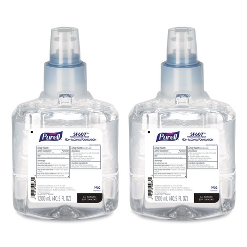 Hand Sanitizers | PURELL 1902-02 1200 mL SF607 Instant Foam Hand Sanitizer Refill - Fragrance Free (2/Carton) image number 0