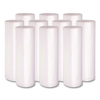 Boardwalk Z8048VNKR01 40 in. x 48 in. 45 gal. 16 mic High Density Industrial Can Liners Coreless Rolls - Natural (250/Carton)