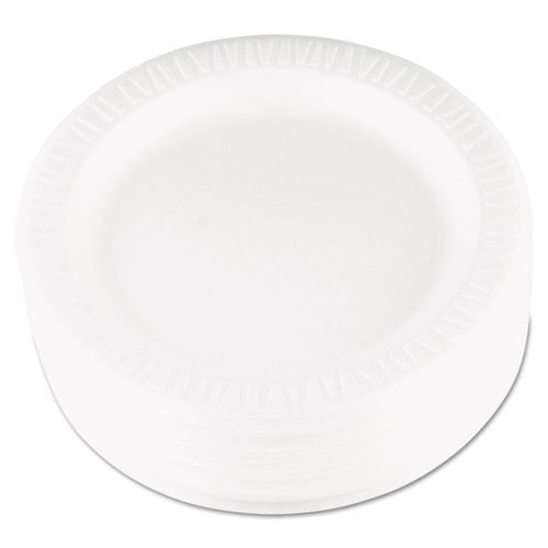 Plates | Dart 9PWQR 9 in. Quiet Classic Laminated Foam Dinnerware Plate - White (500/Carton) image number 0