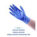 Food Service Disposable & Single Use Gloves | Boardwalk 380XLBXA 380 Series 4 mil Thick 9.5 in. Long Powder-Free Disposable General-Purpose Nitrile Gloves - Extra Large, Blue (100/Box) image number 7