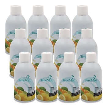TimeMist 1042781 6.6 oz. Aerosol Metered Fragrance Dispenser Refill - Citrus (12/Carton)