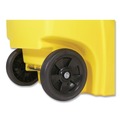 Outdoor Waste Receptacles | Rubbermaid Commercial FG9W2700YEL 50 Gallon Molded Plastic Square Brute Rollout Container - Yellow image number 5
