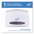 Toilet Tissue Dispensers | Scott 09603 14.25 in. x 6 in. x 9.75 in. Essential Coreless Jumbo Roll Tissue Dispenser - White image number 1