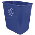 Indoor Waste Receptacles | Impact 7702-11R 20-Quart Polyethylene Soft-Sided Wastebasket with Recycle Logo - Blue image number 2