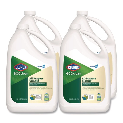 All Purpose Cleaners & Degreasers | Clorox 60278 Clorox Pro EcoClean 128 oz. Bottle All-Purpose Cleaner - Unscented (4/Carton) image number 0