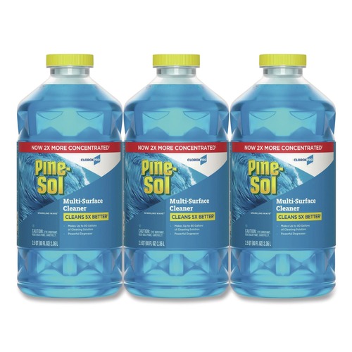 All Purpose Cleaners & Degreasers | Pine-Sol 60609CT 80 oz. CloroxPro Concentrated Multi-Surface Cleaner - Sparkling Wave Scent (3/Carton) image number 0