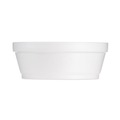 Food Containers & Lids | Dart 8SJ32 8 oz. 4.63 in. Diameter x 1.13 in. Height Squat Foam Container - White (500/Carton) image number 1