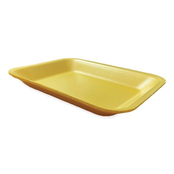 GEN 8PYEL 10.8 in. x 8.82 in. x 1.5 in. #8P Meat Trays - Yellow (200/Carton)