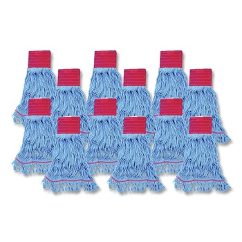 Boardwalk BWK1800LBDZ Pro Loop Web/Tailband Mop Head - Large, Blue (1-Dozen)
