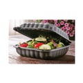 Food Containers & Lids | Pactiv Corp. YCNB08010000 8.31 in. x 8.35 in. x 3.1 in. EarthChoice SmartLock Microwavable MFPP Plastic Hinged Lid Container - Black (200/Carton) image number 5