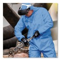 Cleaning Cloths & Wipes | KleenGuard 45324 A65 Zipper Front Flame-Resistant Hooded Coveralls with Elastic Wrist and Ankles - X-Large/Blue (25/Carton) image number 3