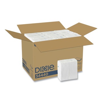 Georgia-Pacific 34440 16 in. x 15 in. 2-Ply Dinner Napkin - 1/8-Fold White (3,024/Carton)