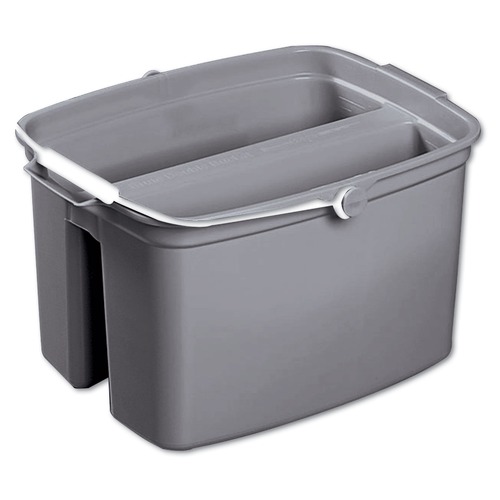Buckets & Wringers | Rubbermaid Commercial FG261700GRAY 17 qt. Plastic Double Utility Pail - Gray image number 0