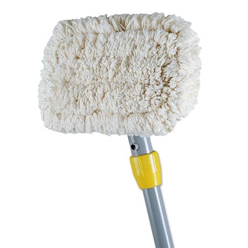 MOPS | Rubbermaid Commercial FGS22600GY00 9 in. x 5 in. White Cotton Head and 60 in. Gray Aluminum Handle Wall-Washer Kit